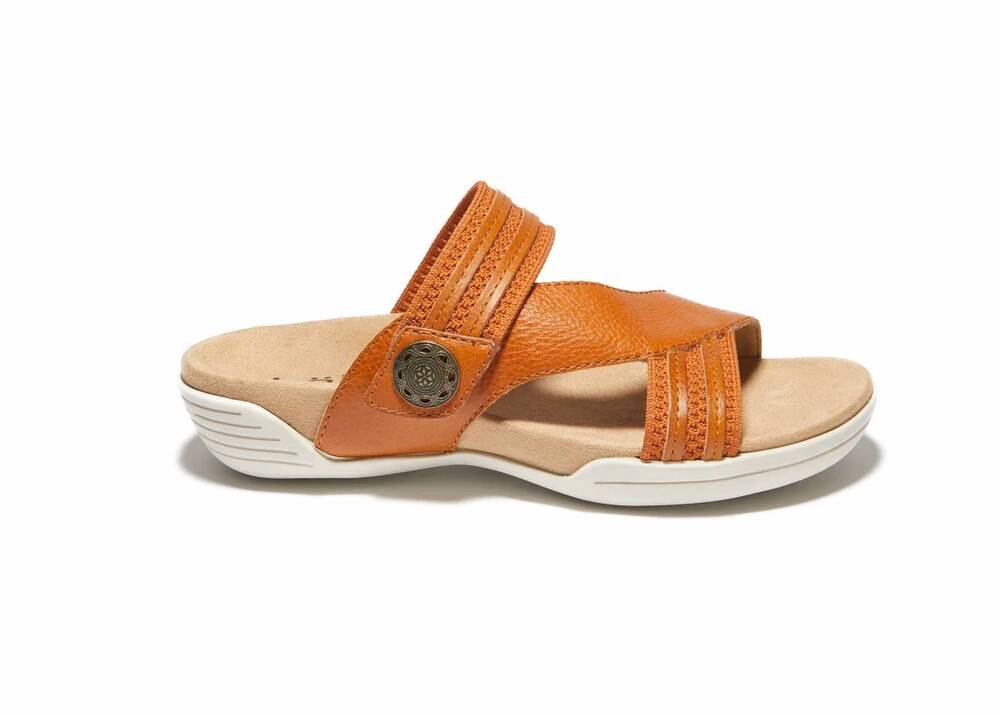 NEW HALSA FOOTWEAR women's desiree sandal in dark mango